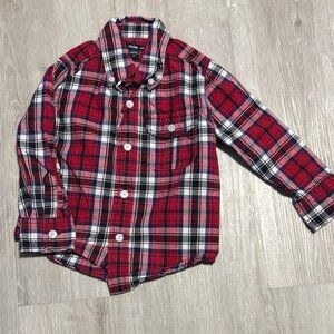 Plaid Red Kids Shirt